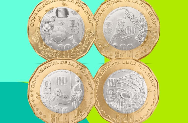 Así son las monedas que Banxico conmemorativas del Mundial 2026